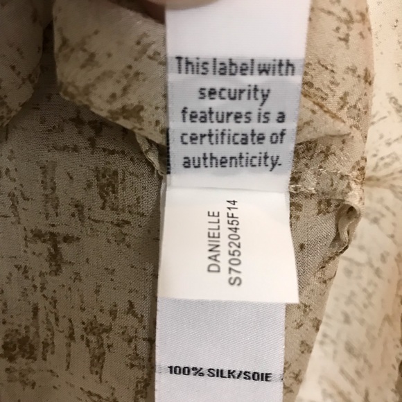 DVF 100% Silk ‘Danielle’ Crepe Blouse Roll Tab Long Sleeve Sheer Large - Picture 10 of 12
